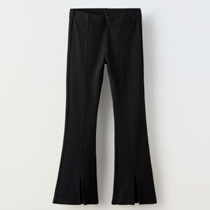 Zara Girl's Ribbed Split Ankle Leggings
